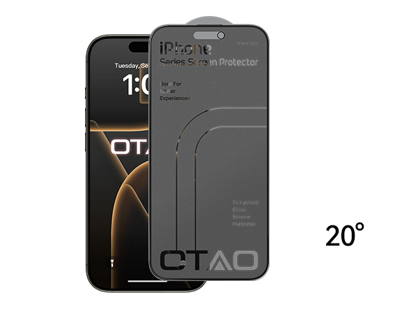 Teste-OTAO AR+AG +20°/28° Privacy Super Smooth Tempered Glass Screen Protector